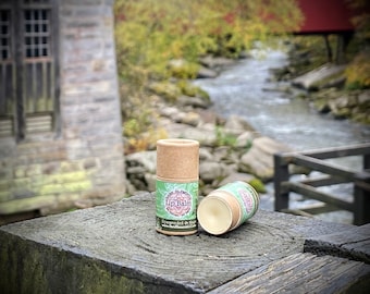 Spearmint & Sage Lip Balm | Vegan - Kraft Tube - Compostable Label - Natural Ingredients -  Pure Essential Oils