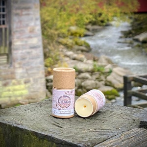 Bálsamo labial sin perfume / Vegano - Tubo Kraft - Etiqueta compostable - Ingredientes naturales - Sin fragancia