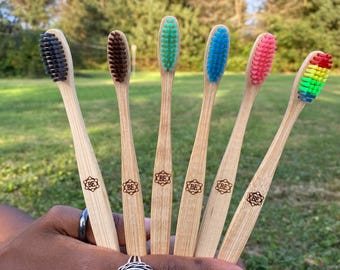 Bulk Savings & Wholesale Price Bamboo Toothbrushes | Positive Affirmation Written On The Back To Be Read In The Mirror