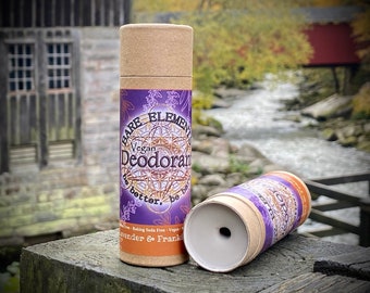 Lavender & Frankincense Deodorant | Baking Soda Free - Vegan - Kraft Tube - Compostable Label - Natural Ingredients -  Pure Essential Oils
