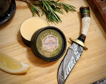 Grass Roots Beard Balm & After Shave Lotion | Vegan - Kraft Jar - Compostable Label - Natural Ingredients -  Pure Essential Oils