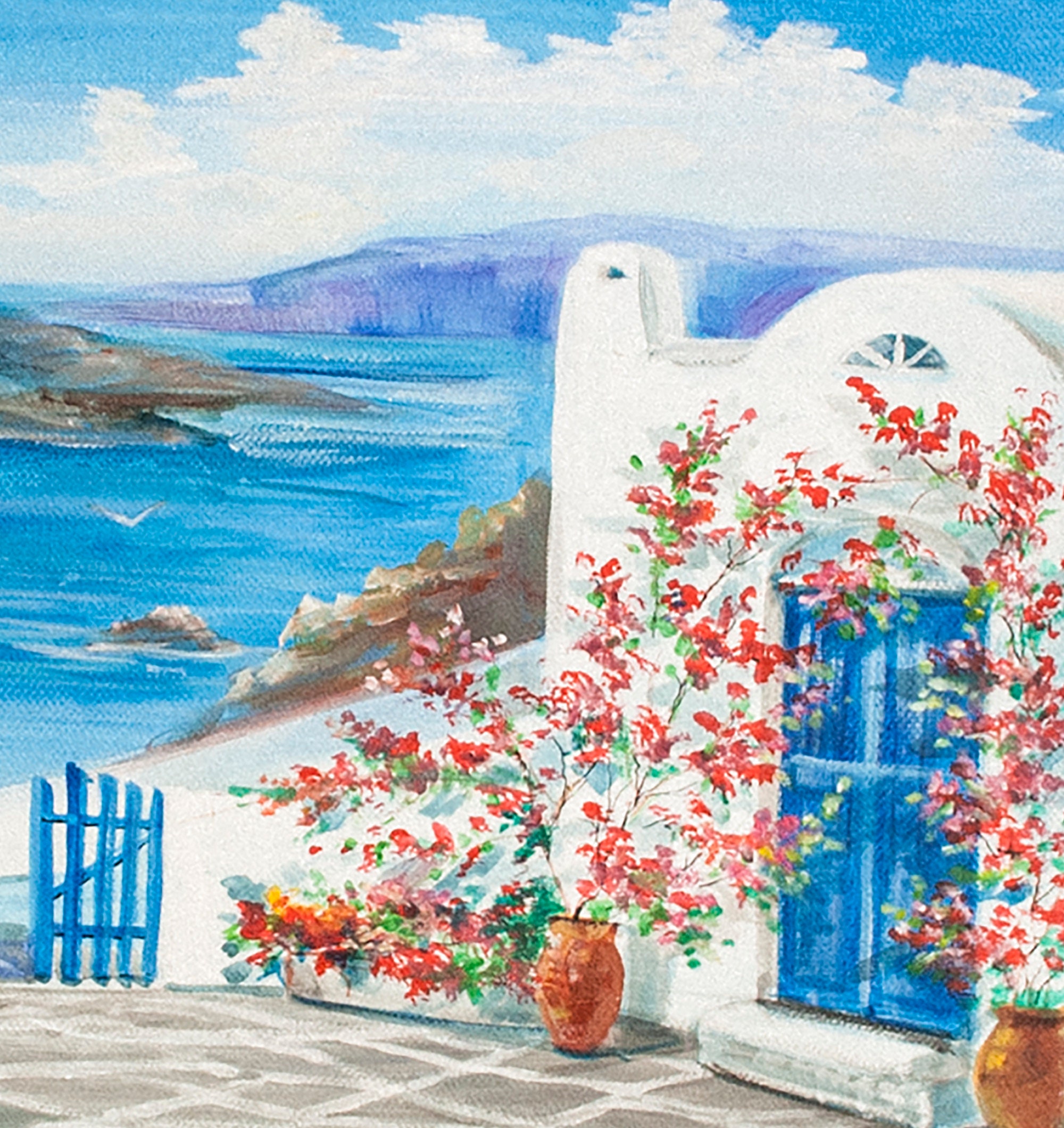 Seascape Oil Painting Greek Island Oil Painting Santorini - Etsy Canada