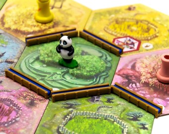 Plot Holders for Takenoko Board Game Works With Irrigation