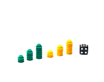 Stackable Buildings | Board Games Gaming Bits Meeples Boardgame Game Accessory Pieces Upgrade Figures Miniatures DnD Figurines Tokens