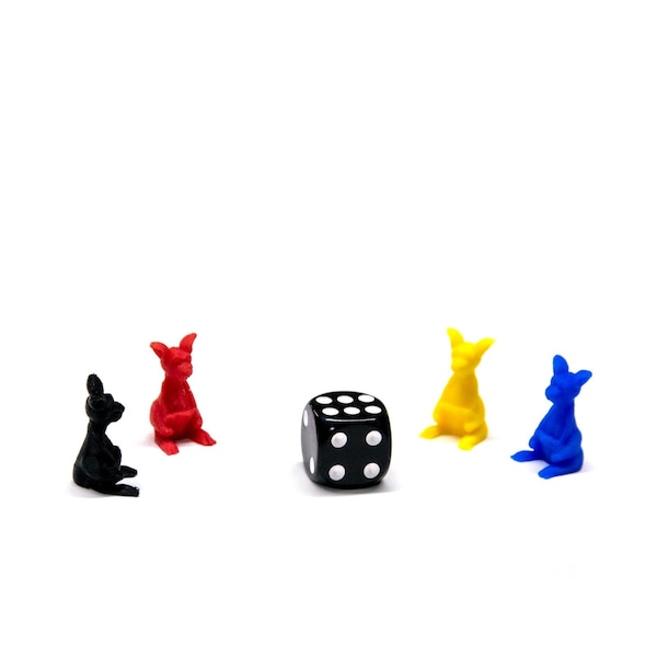 Kangaroo Figures | Board Games Tokens Upgrade Tabletop Game Pieces Components Animal Boardgame Accessory Miniatures Figurines Gaming Bits