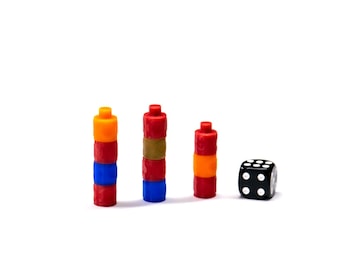 Stackable Markers Board Games Upgrade - Game Components Meeple Figurines Tokens Components Miniatures Cylinder Accessory Boardgame Upgrade