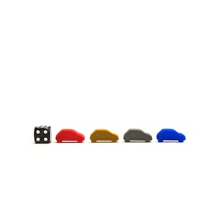 Meeple Car Figures | Board Games Gaming Bits Meeples Boardgame Game Accessory Pieces Upgrade Automobile Sedan DnD Figurines Tokens