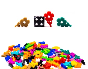 Blume Meeple Token für Brettspiele - DnD Brettspiel Zubehör Stücke Upgrade Miniaturen