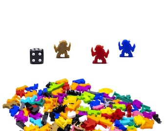 Goblin Meeple with Daggers – Board Game Accessory Miniatures Upgrade