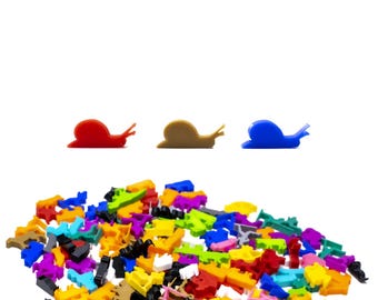 Figurines d'escargots Meeple pour jeux de société - Miniatures de mise à niveau des pièces du MDN