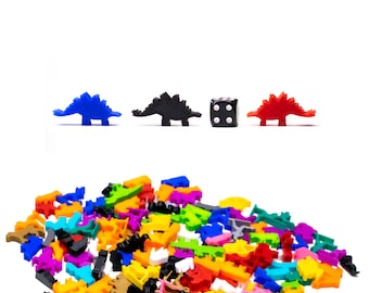Figurki dinozaurów Stegosaurus Meeple - żetony zwierząt do gier planszowych - ulepszenie elementów akcesoriów do gier planszowych
