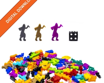 Rogue Thief Meeple  | STL Digital Download | 3D Printable Model | BoardGameSet