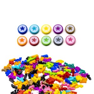 Disc Token with Star ONE SIDED for Board Games - Board Game Accessory DnD Pieces Counters Upgrade