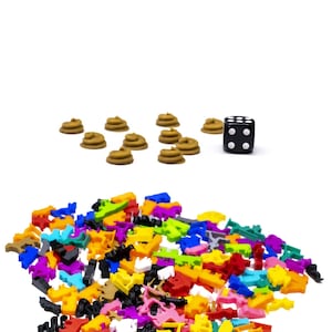 Manure Poop Tokens | Board Games Gaming Bits Figures Meeples Game Accessory Pieces Replacements Upgrade Figurines Tokens DnD