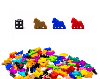 Gorilla Animal Meeple Figures for Board Games - DnD Board Game Accessories Pieces Upgrade Miniatures