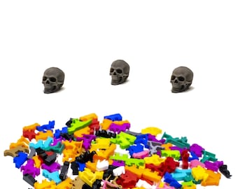 Death Skull Miniatures for Board Games - DnD Accessory Game Pieces Tokens