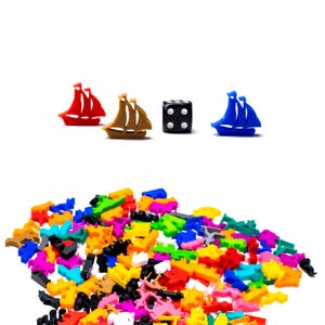 Pirate Ship Boat Meeple Tokens for Board Games - Board Game Accessory Pieces Upgrade