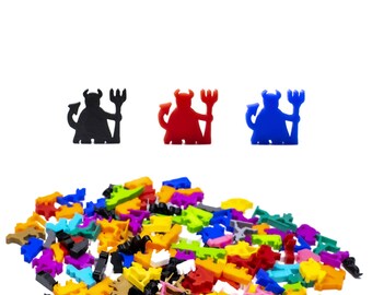 Devil Fiend Meeple Figures for Board Games - DnD Board Game Accessories Pieces Upgrade Miniatures