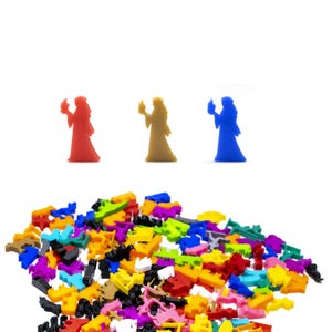 Figuras Meeple de Hechicera para juegos de mesa - Accesorio para juegos de mesa DnD, fichas, mejora
