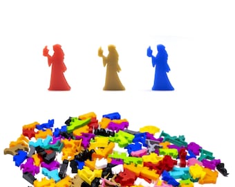 Figuras Meeple de Hechicera para juegos de mesa - Accesorio para juegos de mesa DnD, fichas, mejora