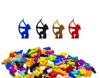 Jäger, Bogenschütze Meeple für Brettspiele - DnD Brettspiel Zubehör Pieces Upgrade Miniatures