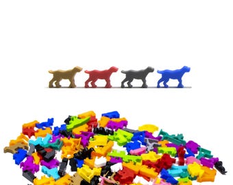 Dog Animal Meeple Figures for Board Games - DnD Board Game Accessories Pieces Upgrade Miniatures