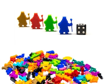 King, Emperor Meeple Figures for Board Games - DnD Board Game Accessories Pieces Upgrade Miniatures