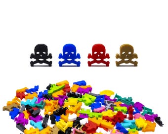 Skull Meeple Tokens for Board Games - DnD Board Game Accessories Pieces Upgrade Miniatures