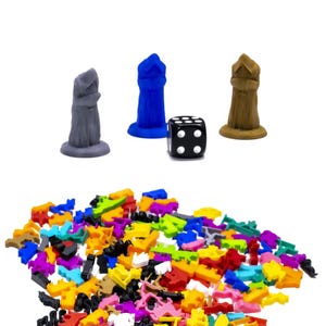 Priest, Monk Miniature Figurines | Board Games Gaming DnD Bits Figures Meeples Game Accessory Pieces Replacements Upgrade Tokens
