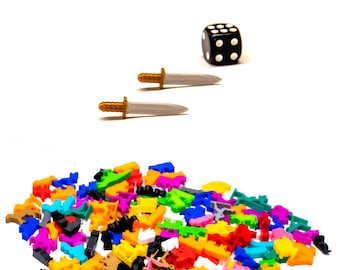 Sword Miniature Token | Board Games Gaming Bits Figures Meeples Game Accessory Pieces Replacements Upgrade Figurines Tokens DnD