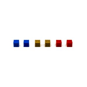 Cube with Value 20 Resource Bits for Board Games - Board Game Accessory DnD Pieces Upgrade Tokens
