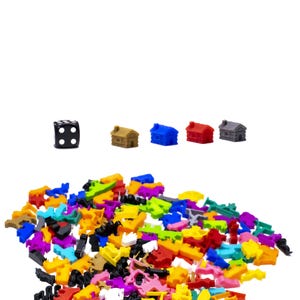 House Miniatures | Board Games Gaming Bits Figures Meeples Game Accessory Pieces Replacements Upgrade Figurines Tokens DnD