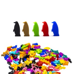 Penguin Animal Meeple Figures for Board Games - DnD Board Game Accessories Pieces Upgrade Miniatures