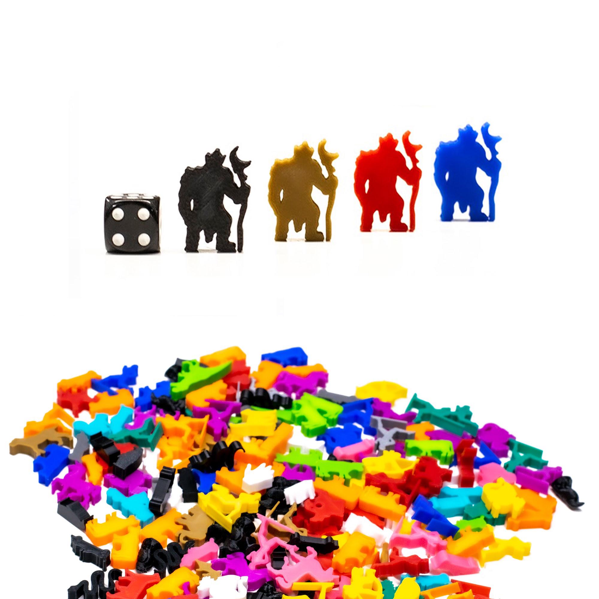 Orc Shaman Meeple Figures for Board Games - DnD Board Game Accessories Pieces Upgrade Miniatures
