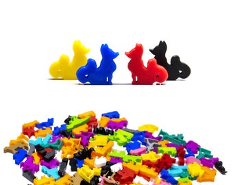 Figurines d'animaux Meeple Fox pour jeux de société - Accessoires de jeux de société