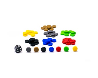 12x4mm DISC - Discs Classic Board Game Boardgame Games Accessory Upgrade Components Pieces Bits Tokens Figures Miniatures Figurines Marker