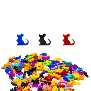 Mouse Animal Meeple Figures for Board Games - DnD Board Game Accessories Pieces Upgrade Miniatures