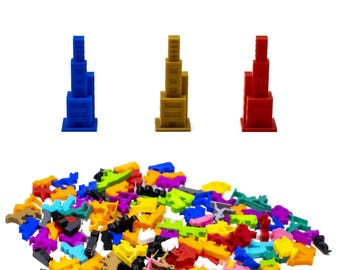 Skyscraper Token for Board Games - Board Game Acessory Pieces Upgrade