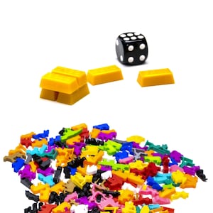 Gold Bar Tokens | Board Games Gaming Bits Figures Meeples Game Accessory Pieces Replacements Upgrade Figurines Tokens DnD
