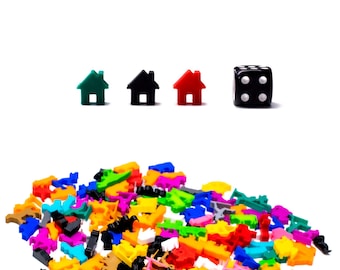 House Meeple Token for Board Games - DnD Board Game Accessories Pieces Upgrade Miniatures