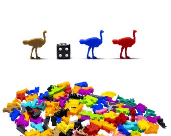 Strauß Tier Meeple Figuren für Brettspiele - DnD Brettspiel Zubehör Stücke Upgrade Miniaturen