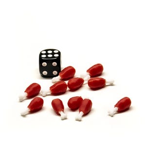 Meat Food Resource Tokens | Board Games Gaming Bits Figures Meeples Game Accessory Pieces Replacements Upgrade Figurines Tokens DnD
