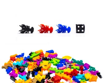 Homard Meeple Animal Figurines pour jeux de société - Miniatures de mise à niveau des pièces du MDN