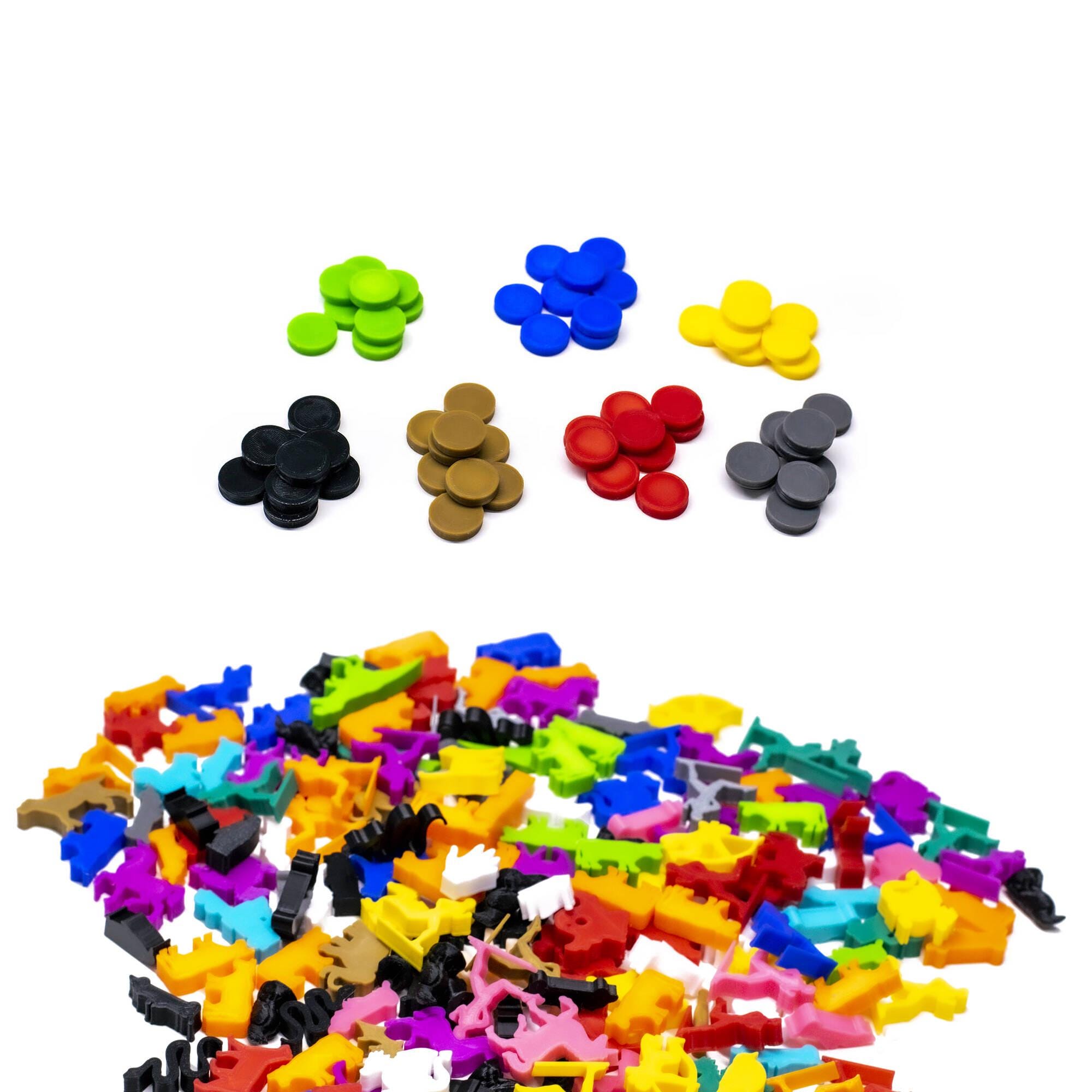 Disc 15x4mm Counter Tokens for Board Games - DnD Board Game Accessories Pieces Upgrade Miniatures