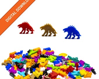 Ravager Beast Meeple Token | STL Digital Download | 3D Printable Model | BoardGameSet