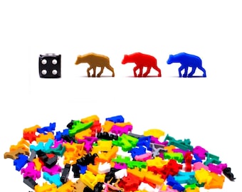 Figuras de hienas para juegos de mesa - Accesorios para juegos de mesa DnD - Miniaturas de mejora