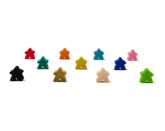 Mega Pack de figuras clásicas de Meeple (55 piezas, 11 colores): accesorio para juegos de mesa, mejora de piezas de DnD