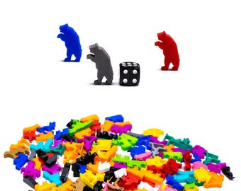 Figuras de osos de pie para juegos de mesa - Accesorios para juegos de mesa DnD - Piezas para mejorar las miniaturas