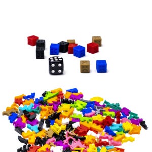 Smiley triste cube 9 mm pour jeux de société - Miniatures de mise à niveau des pièces du MDN