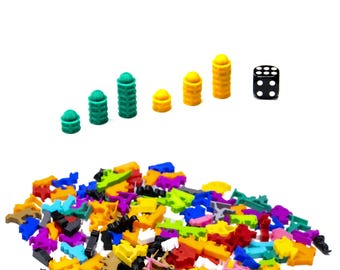 Stackable Buildings, Factory Markers Board Games Upgrade - Board Game Accessory
